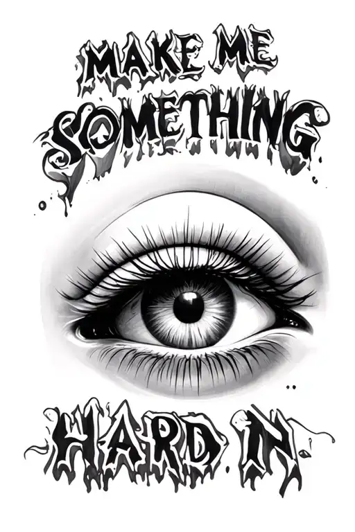 make me something hard with a eye in it tattoo design idea