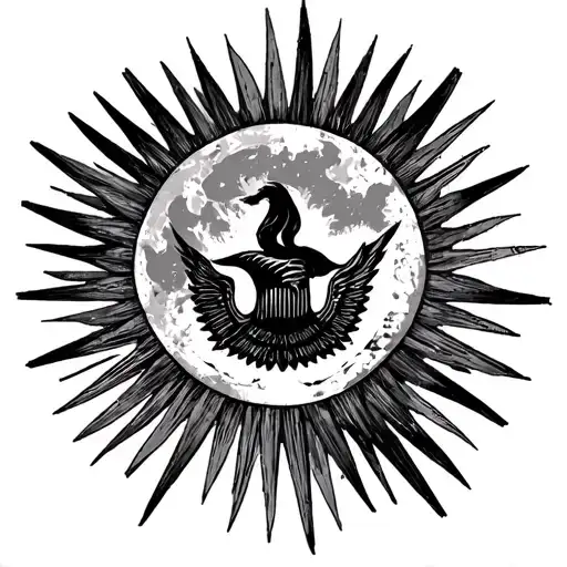 philippine flag sun rays tattoo design idea