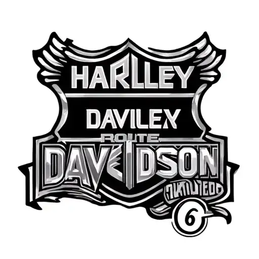 "Harley davidson / route 66" harley davidson symbol tattoo design idea