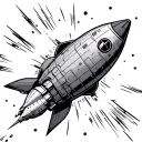 space x rocket ship blasting tattoo design idea
