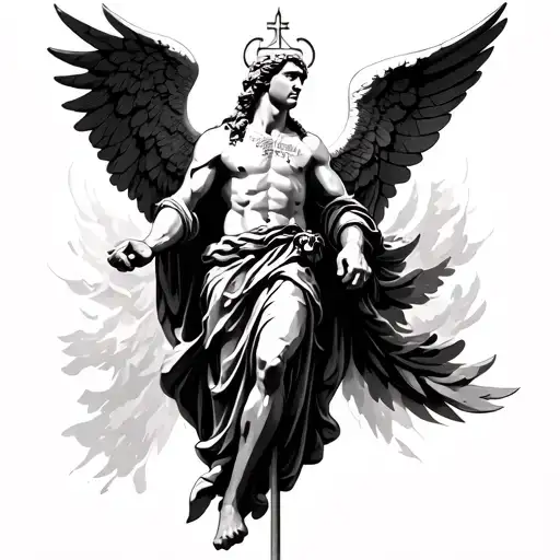 st michael archangel tattoo design idea