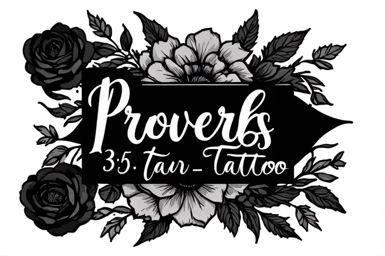 proverbs 3:5 tattoo design idea