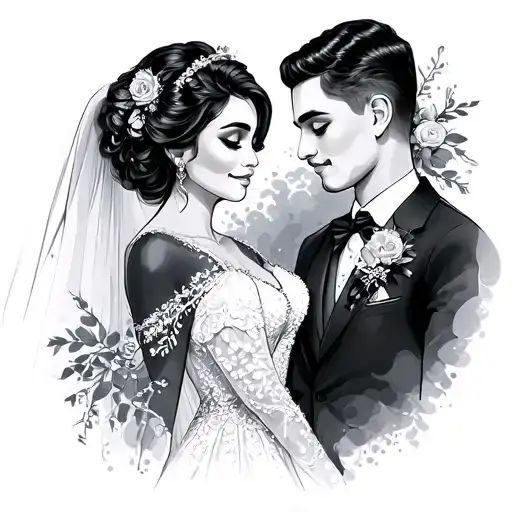 a married couple tattoo tattoo design idea