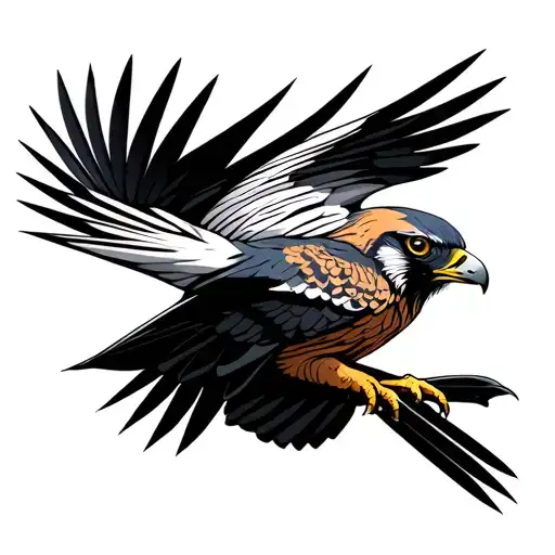 Peregrine Falcon tattoo design idea