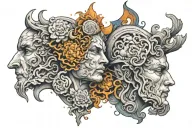 janus, nebulous, vectoring tattoo design idea