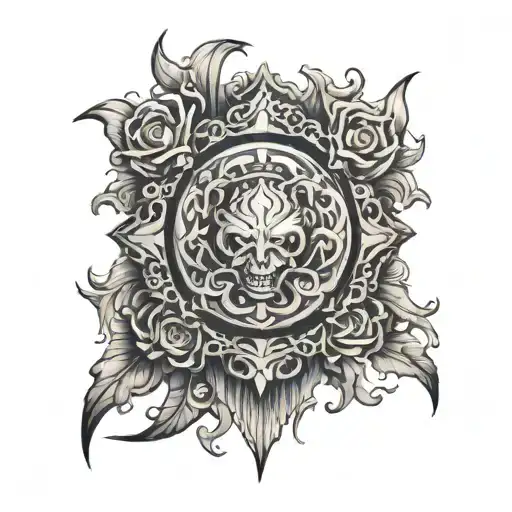 strength and honor tattoo design idea