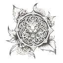 strength and honor tattoo design idea