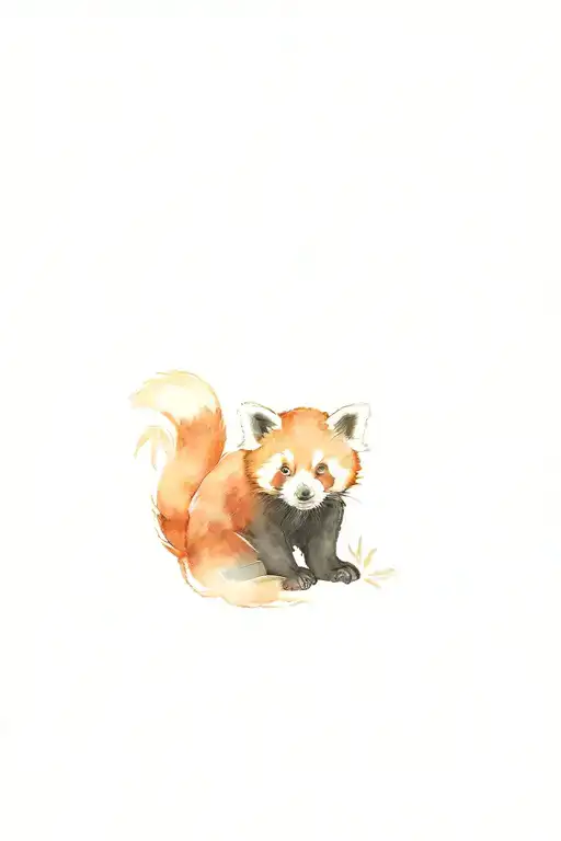 red panda tattoo design idea