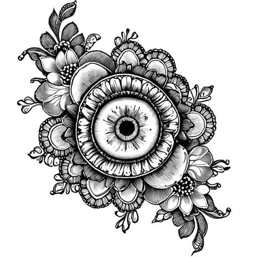 Sexy lace with India eyelet tattoo design idea