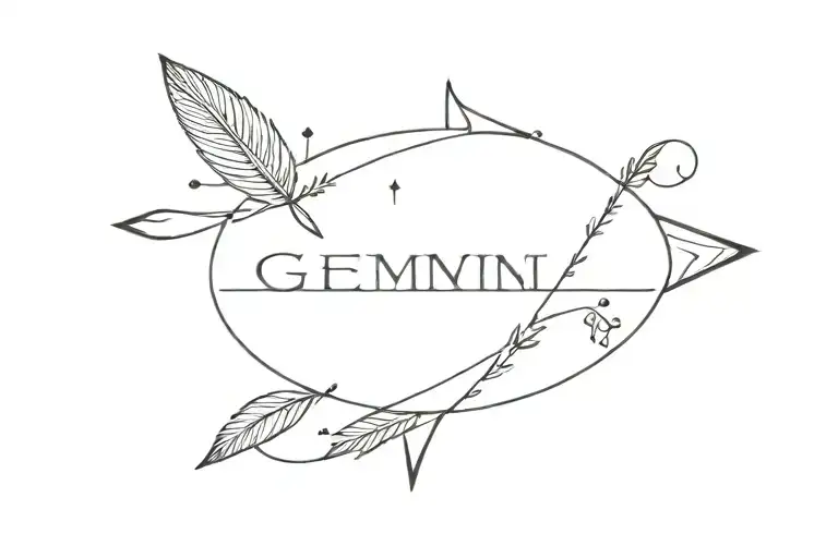 gemini arrow forever young   tattoo design idea