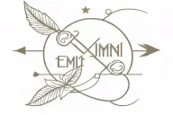 gemini arrow forever young   tattoo design idea
