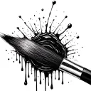 paintbrush dripping tattoo design idea
