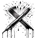 paintbrush dripping tattoo design idea