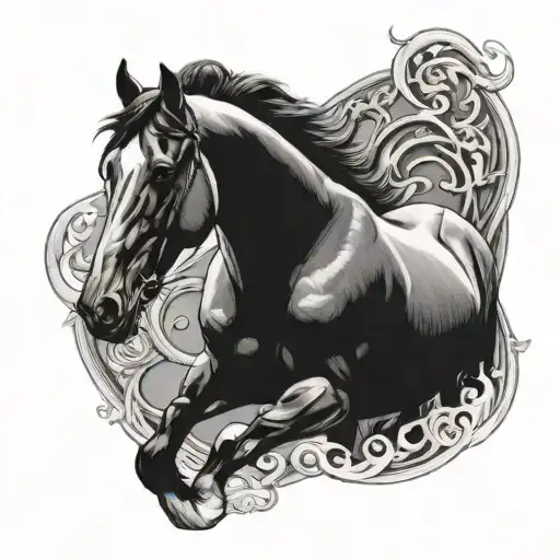 ferrari horse tatoo tattoo design idea