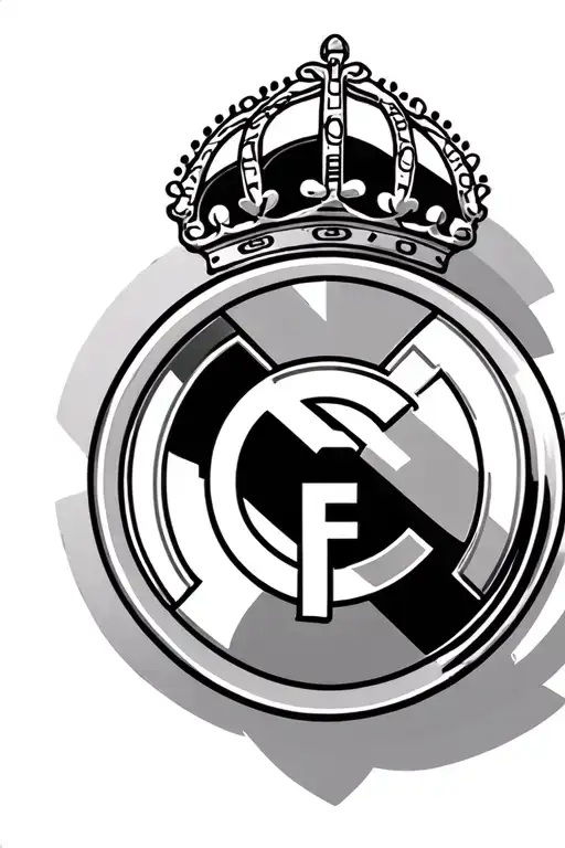 Real Madrid logo with Cibelles  tattoo design idea