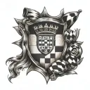 Croatian checkers from the flag tattoo design idea