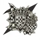 Croatian checkers from the flag tattoo design idea