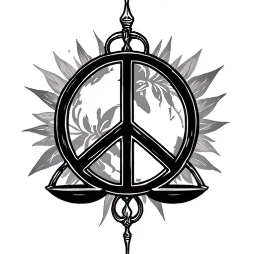 world peace libra tattoo design idea