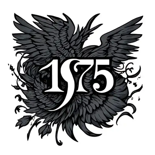 1975 Roman Numerals tattoo design idea