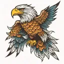 Eagle soaring tattoo design idea