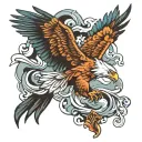 Eagle soaring tattoo design idea