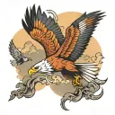 Eagle soaring tattoo design idea