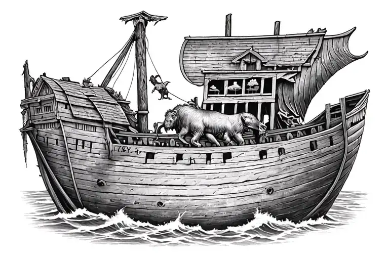 Noah's Ark tattoo design idea