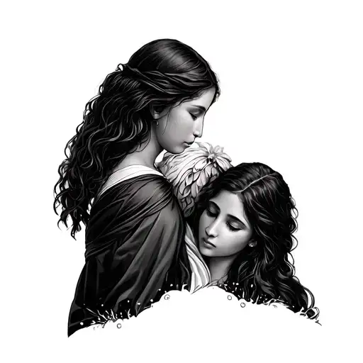 Ruth and naomi bible tattoo design idea