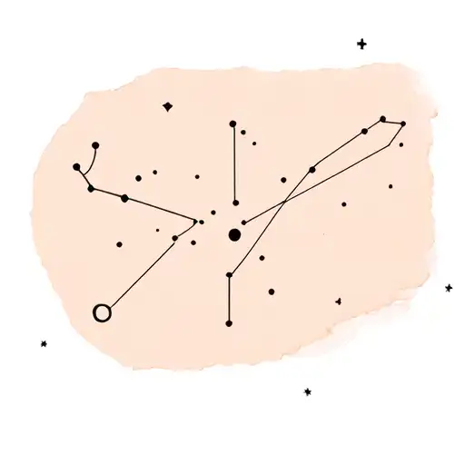 Virgo and Taurus with their constellation tattoo design idea