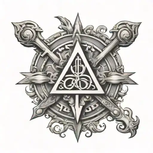 alpha omega greek letters tattoo design idea