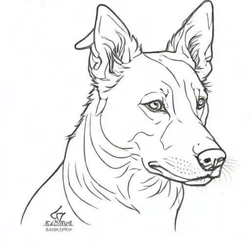 memorial of dog named Lottie  tattoo design idea