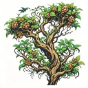 poison tree growing tattoo design idea