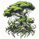 poison tree growing tattoo design idea