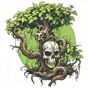 poison tree growing tattoo design idea