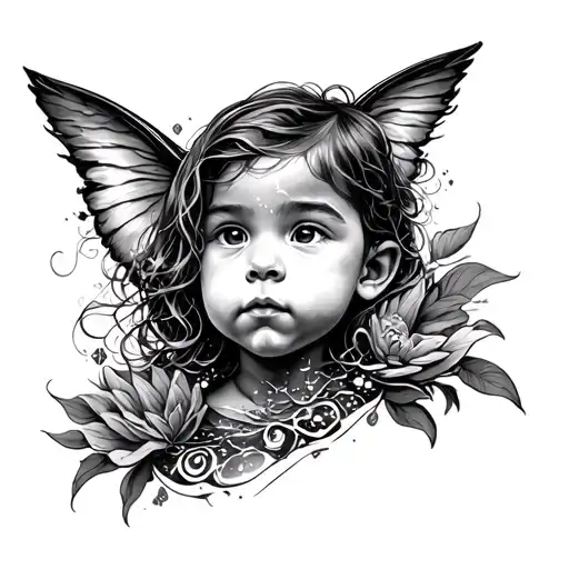 I want a rewind tattoo that will have an inner child with future self tattoo design idea