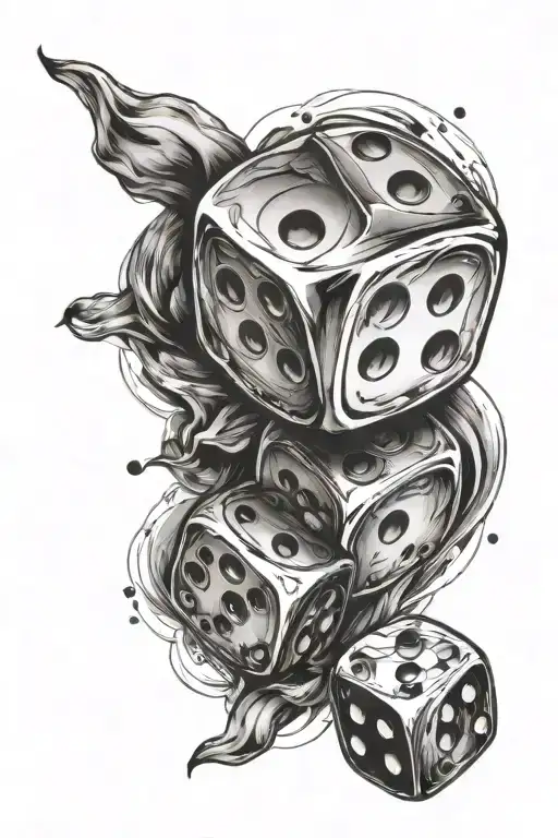 dice tattoo tattoo design idea
