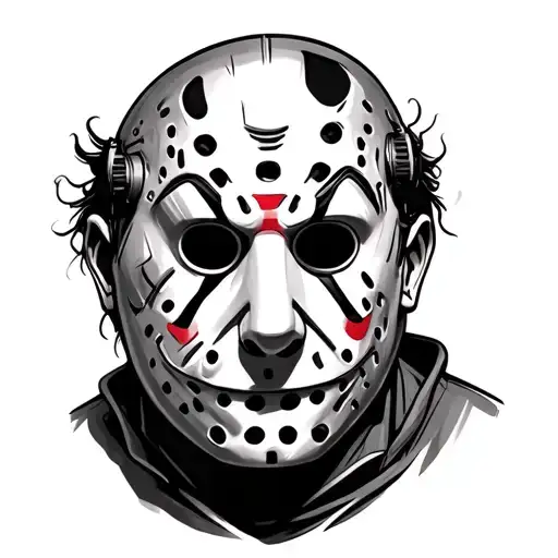 freddy Krueger Jason voorhees, art the clown face tattoo design idea