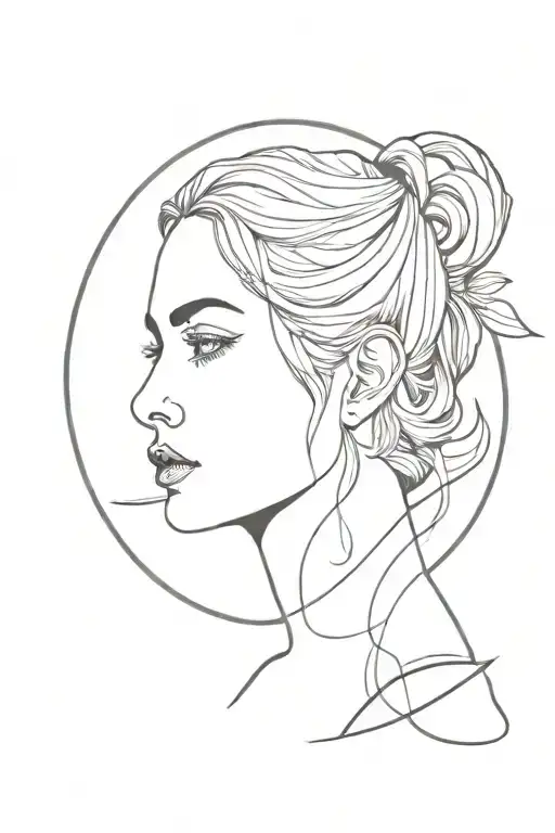 Circe portrait tattoo design idea