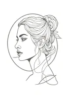 Circe portrait tattoo design idea