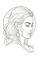 Circe portrait tattoo design idea
