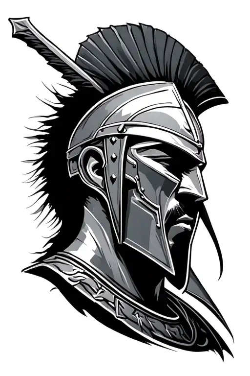 spartan warrior tattoo design idea