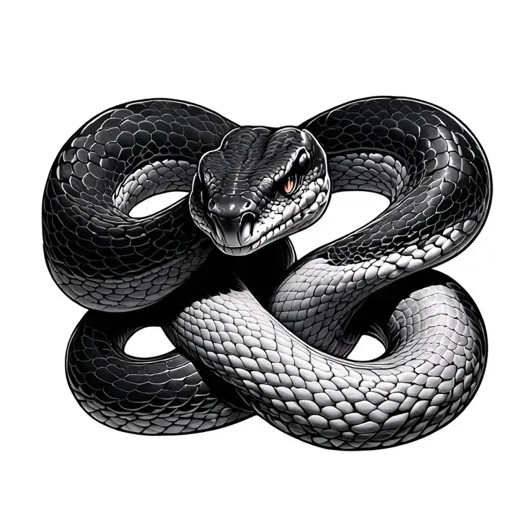 Black snake tattoo design idea