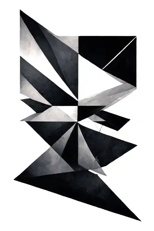 geometric shapes tattoo design idea