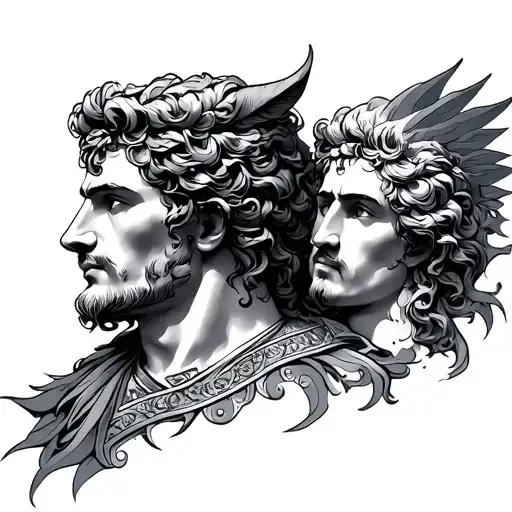 Castor And Pollux tattoo design idea