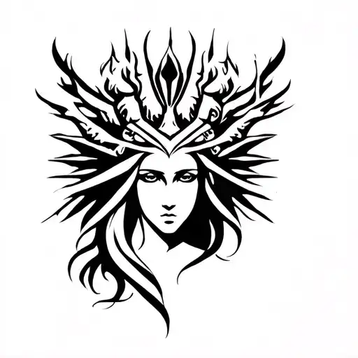 hecate goddess tattoo design idea