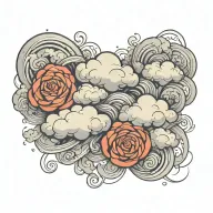 clouds swirling tattoo design idea