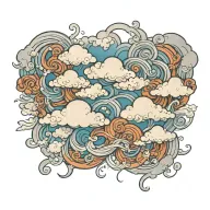 clouds swirling tattoo design idea