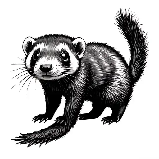 ferret tattoo design idea