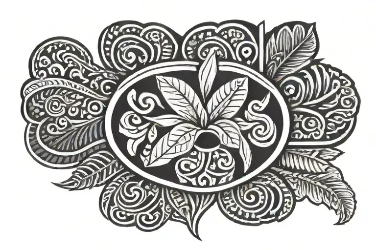 traditional fijian arm band tattoo design idea