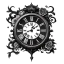 dali clocks tattoo design idea